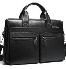 Чоловіча сумка для офіса 39x28×8, портфель папка для ноутбука та паперів SK N76955 чорний