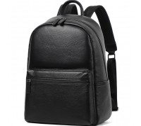 Чоловічий рюкзак з натуральної шкіри 28х39х15, наплічник для ноутбука та документів Tiding Bag 81809 чорний