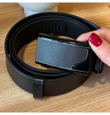 Чоловічий шкіряний ремінь із пряжкою автомат 8490