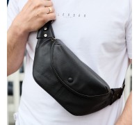 Бананка чоловіча нагрудна 14х29х8, містка сумка слінг для гаджетів TD-37698 чорна