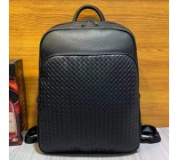 Рюкзак чоловічий з натуральної шкіри 30х41х12, міська сумка на спину для ноутбука Tiding Bag чорна