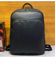 Рюкзак чоловічий з натуральної шкіри 30х41х12, міська сумка на спину для ноутбука Tiding Bag чорна