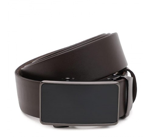 Пасок шкіряний для чоловіка 125×3.5 / ремінь на штани, коричневий